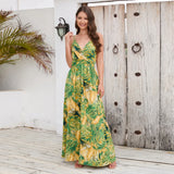 Elegantes langes Kleid im Bohemian-Stil mit Paisley-Print