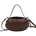Elegant Round Vegan Leather Handbag
