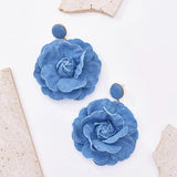 Denim Drop Earrings