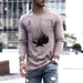 Fashion Poker Printed Top Men's Round Neck Long Sleeve