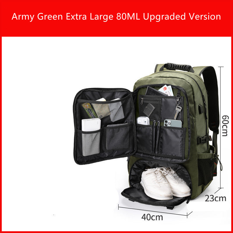 Extra Large Travel Bag Men's Outdoor Mountaineering Leisure Super Large Capacity Travel Shoulders - Dazpy