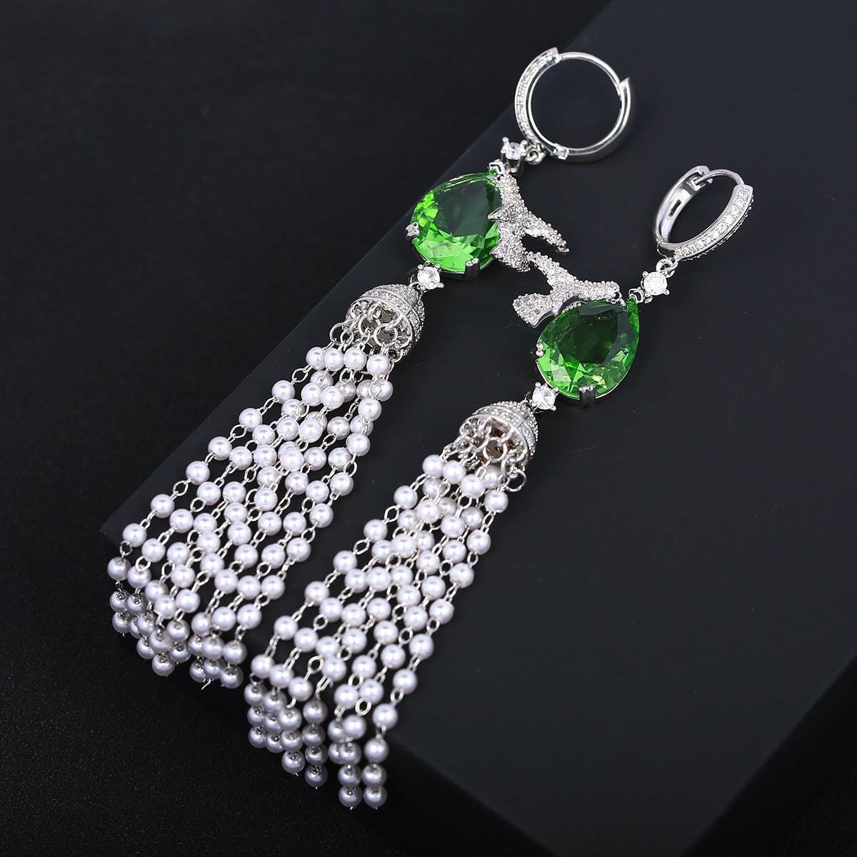 Pearl Tassel Long Earrings Female - Dazpy