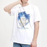 Baumwoll-T-Shirt mit „Angel Cat“-Grafik