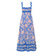 Luxurious Dot Print Ankle-Length Dress with Flounced Edge