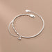 Silver Bracelet Femininity Simple Row Diamond Asymmetry - Dazpy