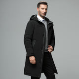 Neu Daunenjacke Herren Mittellanger Winter Dicker Mantel