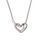 18K Gold Plated Heart Pendant Necklace with Minimalist Snake Chain - Tarnish Free & Hypoallergenic