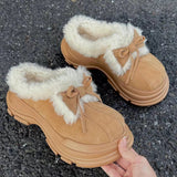 Fur Integrated Platform Snow Boots Women