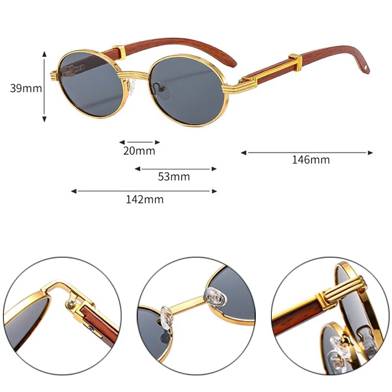 Ovale Sonnenbrille mit Verlaufsgläsern im Retro-Look – stylische Brillen für Modebegeisterte