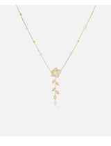 Women's Long Tassel Leaf Pendant Necklace - Dazpy