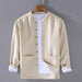 Men's Loose Velvet Thickened Cotton And Linen Casual Composite Jacket