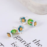 Retro Design Flower Earrings Female - Dazpy