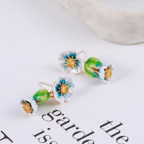 Retro Design Flower Earrings Female - Dazpy