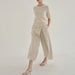 Elegant High Waist Cotton-Linen Wide Leg Pants for Women