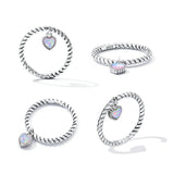 Ins Wind Opal Fried Dough Twist Ring Wall Ring Handwear - Dazpy