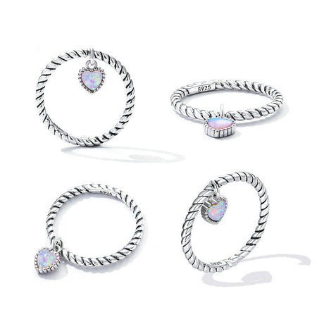 Ins Wind Opal Fried Dough Twist Ring Wall Ring Handwear - Dazpy