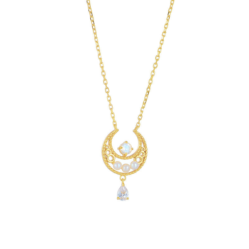 New Beautiful Girl Crescent Necklace - Dazpy