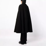 Elegant Cape Style Woolen Shawl Overcoat