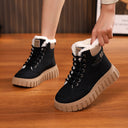 Botines de mujer de poliuretano con cordones
