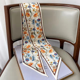 Floral Print Long Polyester Scarf - Versatile & Stylish Accessory for Every Season