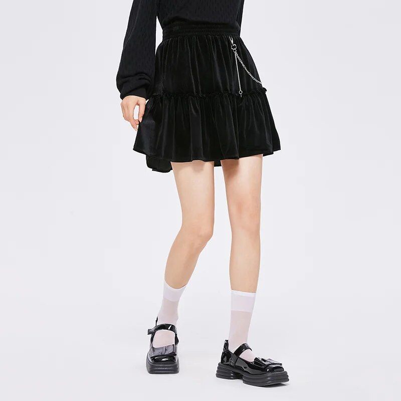 Chic Playful Mini Skirt with Chain Detail