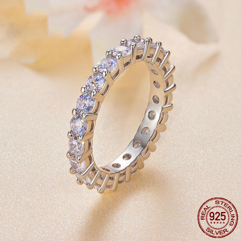 Paired Diamond Shining Mosonite Ring - Dazpy