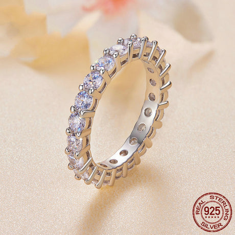 Paired Diamond Shining Mosonite Ring - Dazpy