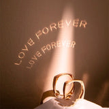 Couple Light Projection LOVE Simple Ring - Dazpy