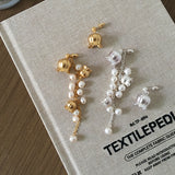 Trendy Niche Personality Matte Natural Pearl Earrings - Dazpy