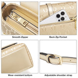 Stilvolle goldene Crossbody- und Schultertasche