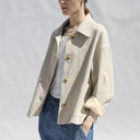 Elegant Casual Cotton-Linen Autumn Jacket