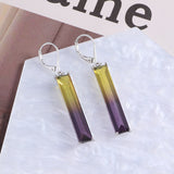 Jewelry Gradient Color Clash Personality Three-dimensional Geometric Earrings - Dazpy