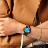 Simple Pearl Shell Color Wood Ladies Watch - Dazpy