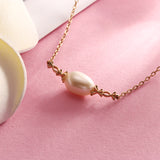 Silver Vintage Pearl Pendant Necklace Women's Simple - Dazpy