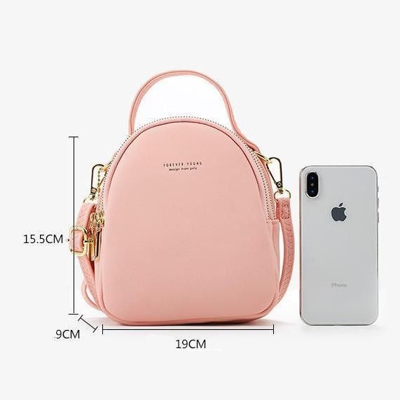 Mini mochila elegante - Bolso de hombro de moda de cuero PU para mujer