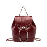 Fashionable Small Backpack with Genuine Cowhide