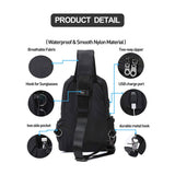 Crossbody Bag Usb Rechargeable Casual Sports - Dazpy