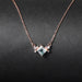 Women's S925 Sterling Silver Square Gem Necklace - Dazpy