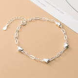 Silver Sweet Lady Love Bracelet Temperament - Dazpy