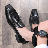 Loafer aus Vintage-Leder mit Quaste