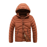 Men's Winter Rib Cotton-padded Coat Fleece-lined Long Sleeve