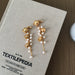 Trendy Niche Personality Matte Natural Pearl Earrings - Dazpy