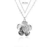 Elegant Floral Stainless Steel Necklace for Women