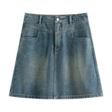 A-line Denim Skirt