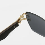 Luxury Rectangle Sunglasses with Gradient Lenses