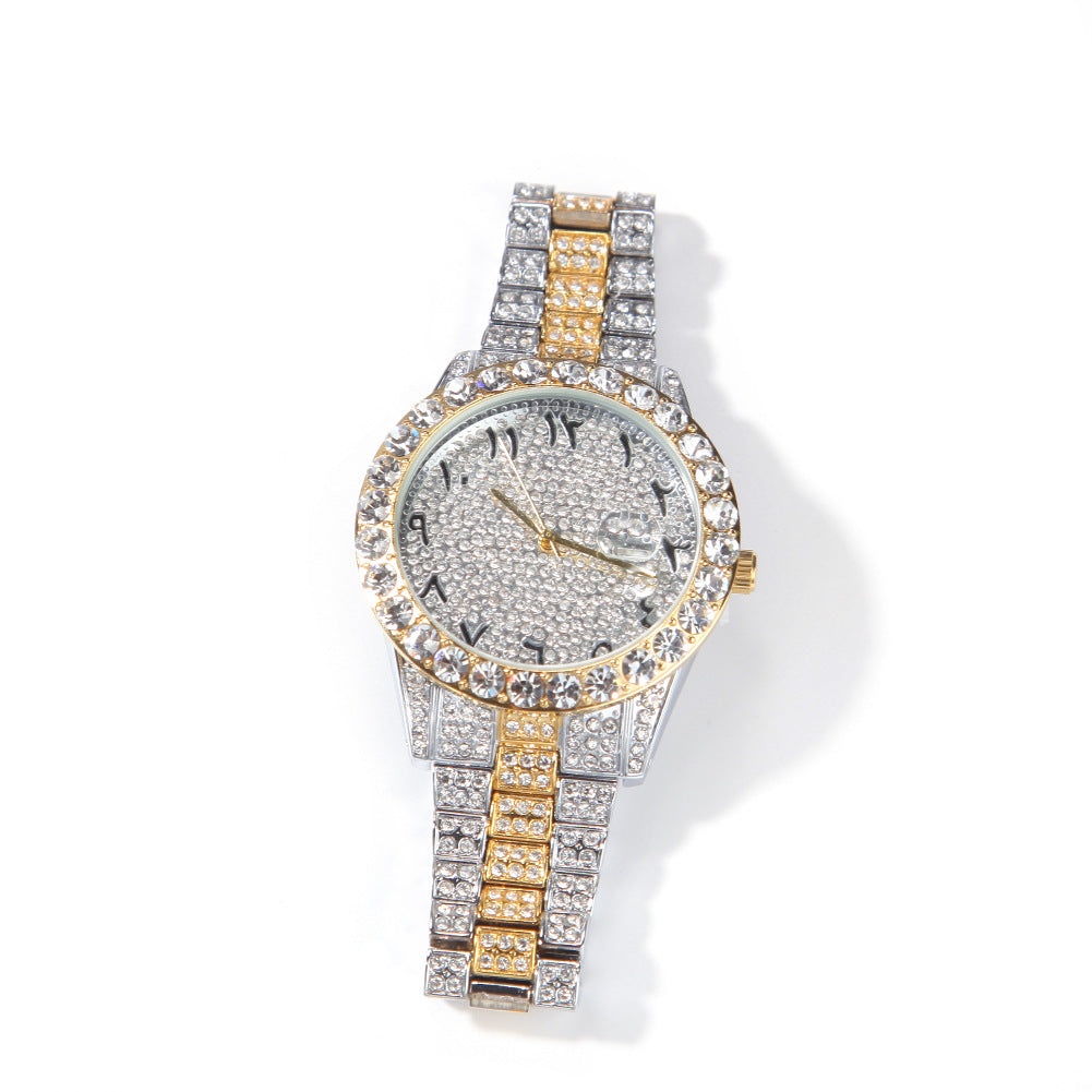 Full Diamond British Flower Body Digital Large Watch - Dazpy