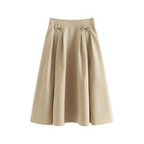 Chic Summer Pleated A-Line Skirt