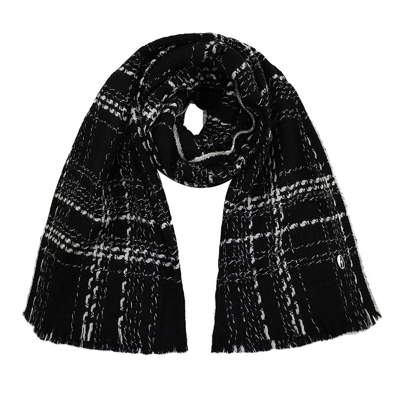 Luxurious Plaid Wool Scarf – Thick, Warm & Soft Pashmina Shawl