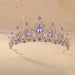 Barockes Braut-Diadem aus Champagner-Kristall in Gold