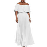 Women's Off-shoulder Pleated Dress